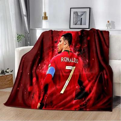 3D Печать Звезда Футбола CR7 Мягкое Плюшевое Одеяло, Фланелевое Покрывало для Гостиной Спальни Кровати Дивана Пикника