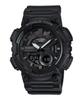 Часы CASIO World Time Ana-Digi Quartz Watch AEQ-110W-1BV мужские черные с перевернутым ЖК-дисплеем черного цвета