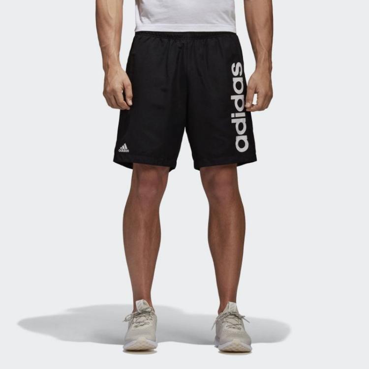adidas Спортивная серия удобные универсальные тканые спортивные шорты мужские шорты черные BS5039