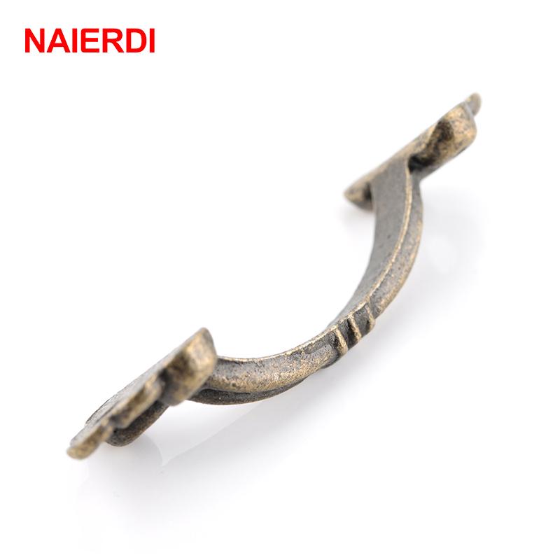 NAIERDI 10 шт. ручки для ящика деревянная шкатулка для драгоценностей мебель бронзовые ручки для шкафа