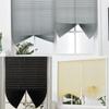 Adhesive Blackout Darkening Pleated Window Shade Blinds Portable Temporary Blinds Bedroom Apartment Dorm Roller Blackout Curtain