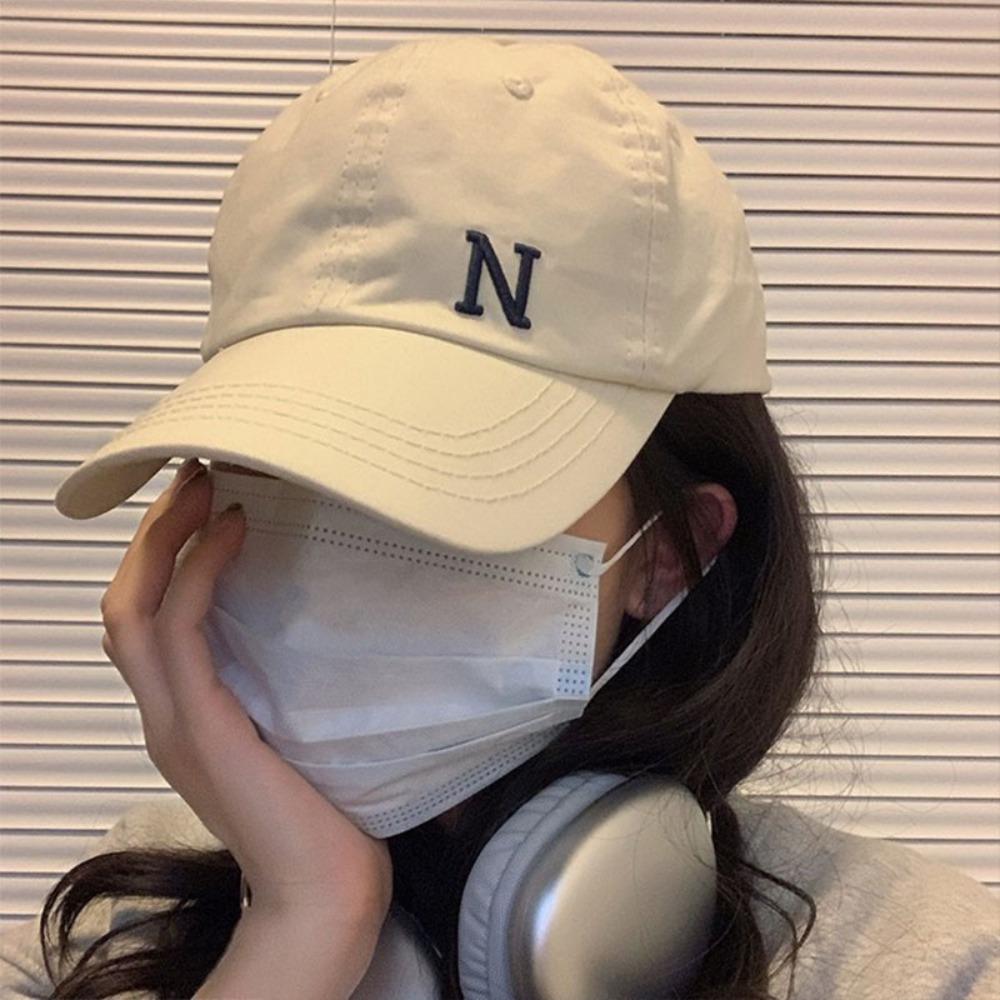N Letter Embroidery Sun Hat Adjustable Visor Cap New Baseball Cap  Outdoor