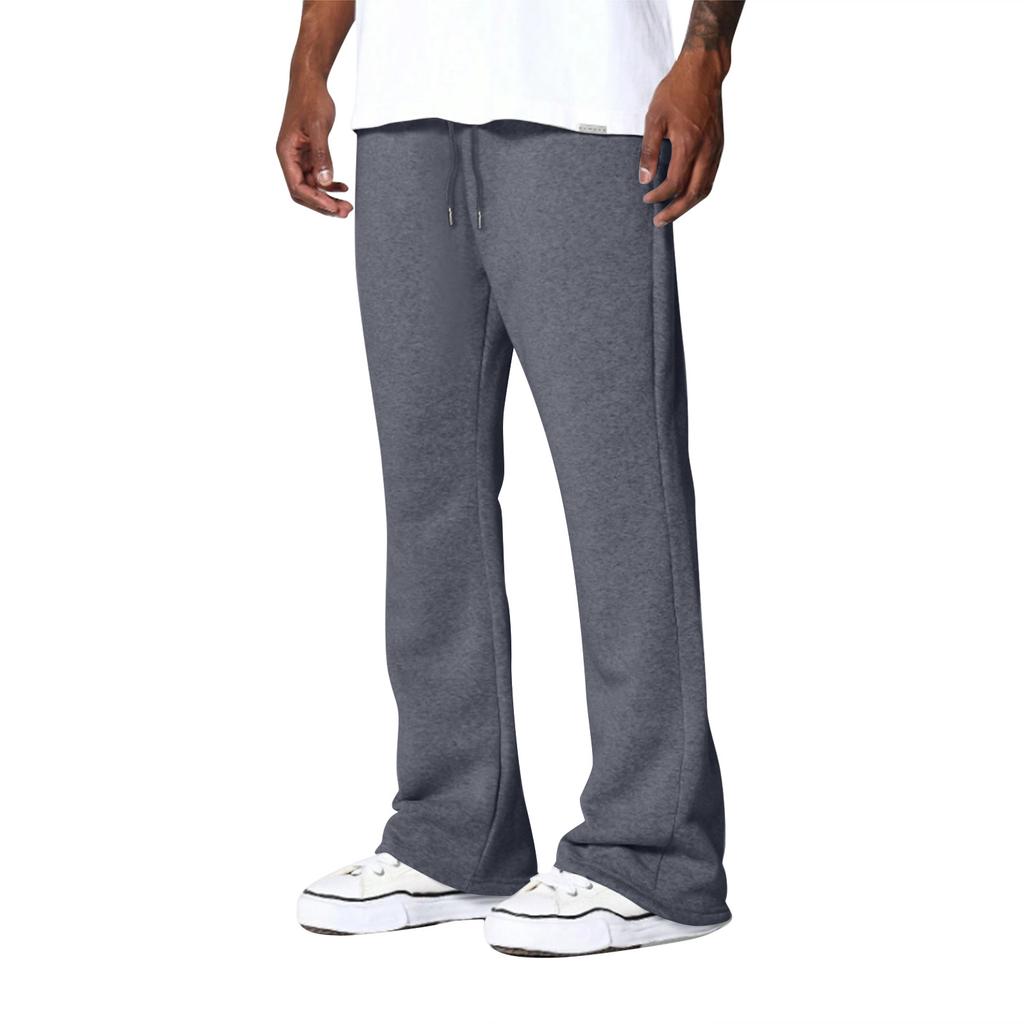 Мужские однотонные свободные спортивные штаны с широкими штанинами, мужские повседневные модные спортивные штаны