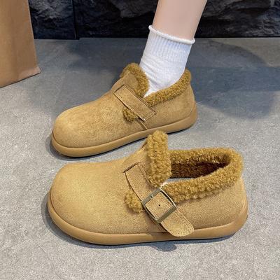 Женские зимние легкие теплые ботинки на толстой подошве, как табурет, с подкладкой, против холода, нескользящие, износостойкие, повседневные кроссовки, хлопковые ботинки, обувь с мехом