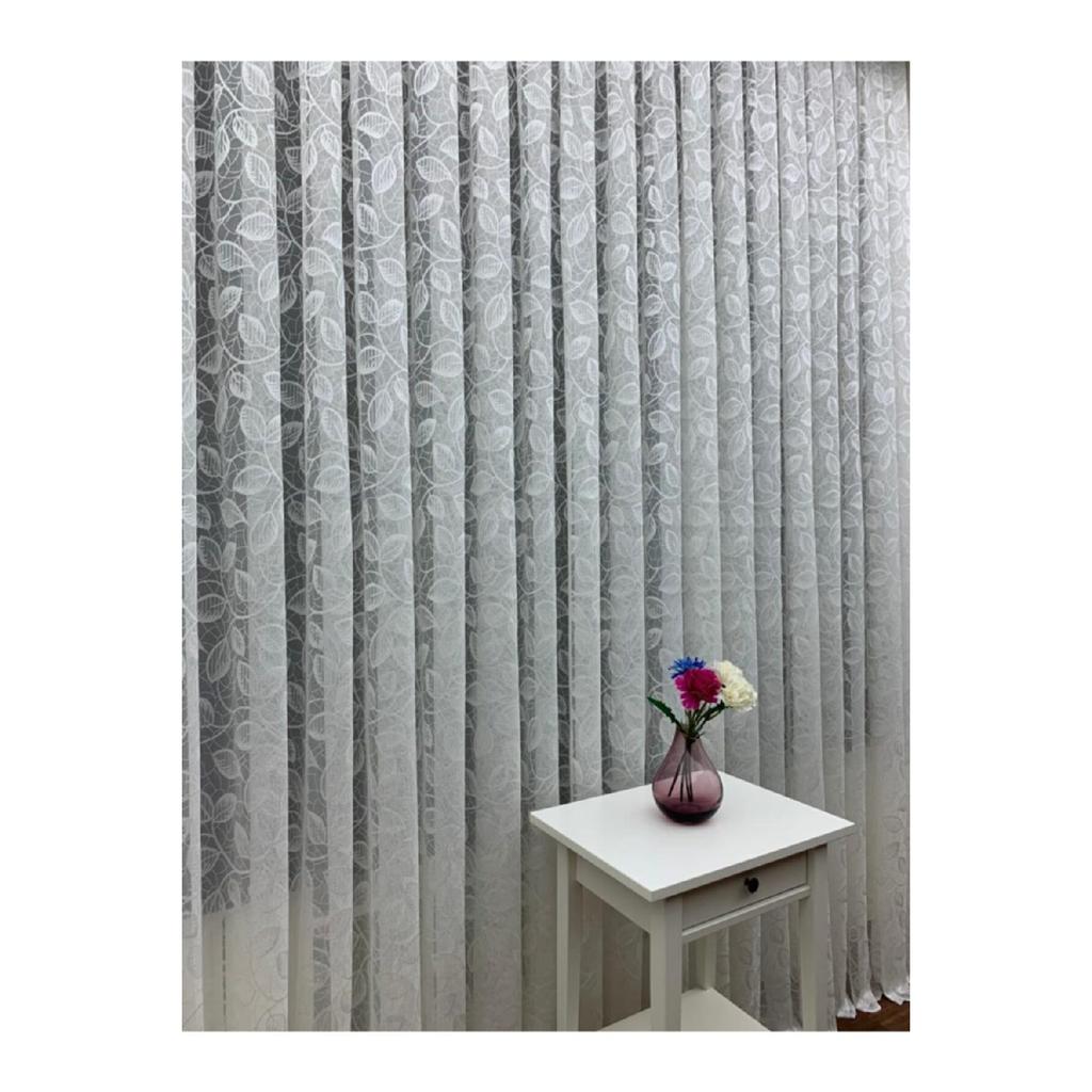 Занавес из тюля с французским кружевом в виде листьев, 250x260, редкая батарея, 1/2