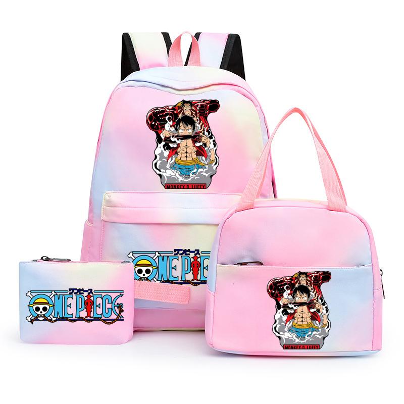 3 шт./компл. аниме цельный рюкзак с ланч-боксом пенал для школьников рюкзак для мальчиков и девочек мужчин и женщин дорожная сумка Mochila Rucksak