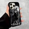 Силуэт Воющего на Луну Волка Матовое ТПУ Чехол для Телефона Для IPhone 15 Pro Max и Samsung Galaxy S24 Ultra, Ударопрочный Чехол
