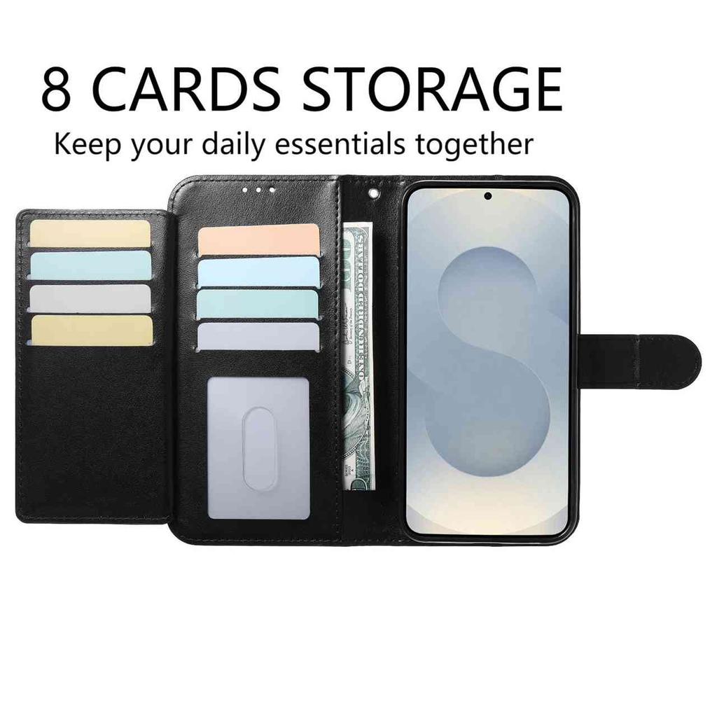 Чехол для Oppo A17 A18 A54 A58 A76 A77 Reno8... Чехол-кошелек из овечьей кожи, многоразовые отделения для карт и подставка, противоударный защитный чехол (10 цветов)