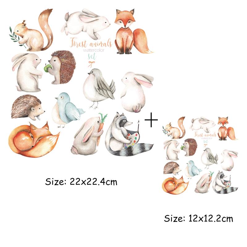 Набор нашивок с изображением животных из мультфильмов, наклейки на одежду, термотрансферная футболка «сделай сам», платья, новые цветочные аппликации на одежде