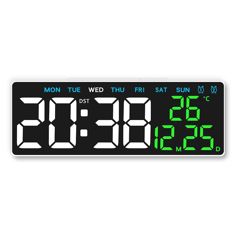 Digital Alarm Clock USB Powered TEMP Date Week Auto Dimmer DST Table Clock 12/24H Timing Countdown Electronic LED Alarm Clock