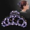 Elegant Korean Girl Crystal New Retro Rhinestone Banana Grips Hair Clips Crab Clamp Hair Claws