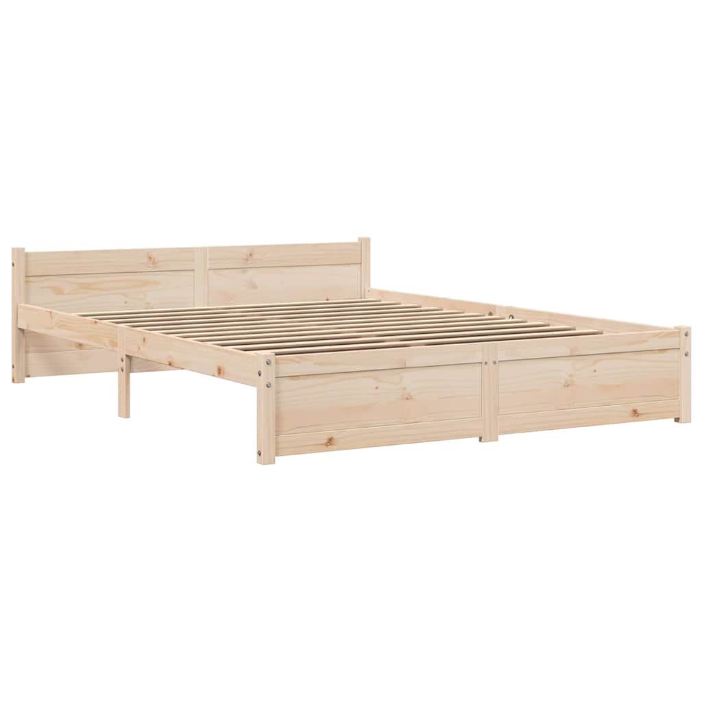 vidaXL Massivholzbett 135x190 cm