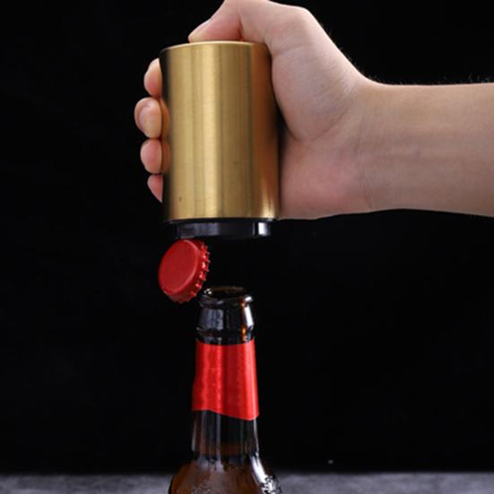 Automatic Beer Bottle Opener Magnetic Stainless Steel Push-pull Bottle Opener Portable