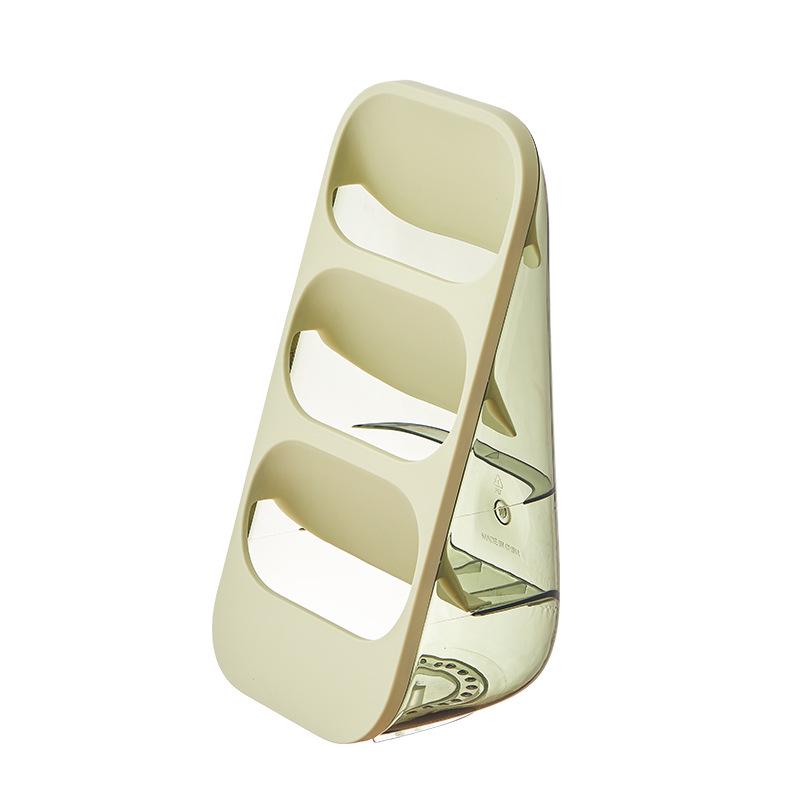 Multi-Layer Chopsticks & Spoon Holder: Dust-Proof, Three-Grid Storage for Kitchen & Cosmetics