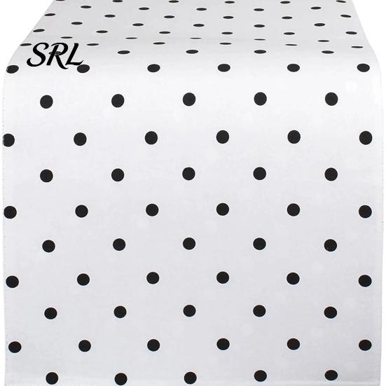 Decorative Table Cover for Home Modern Geometric Runner, Black And White Checkered Runner 72 Inch Striped Dining Decor Breathable Polyester