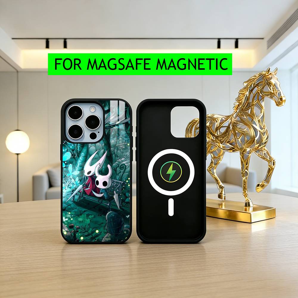 H-Hollow Game K-Knight cute baby Phone Case For iPhone17,16,15,14,13,12,11 Plus,Pro Magnetic with Magsafe Wireless Charging