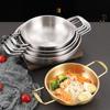 Корейский двойной армейский горячий горшок: Золотой Рамен и морепродукты, толстая кастрюля из нержавеющей стали для супа