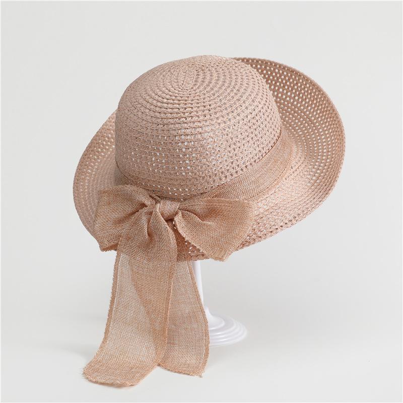 Соломенная шляпа женская летняя защита от солнца с большими полями универсальная солнцезащитная шляпа женская пляжная шляпа прилив складная