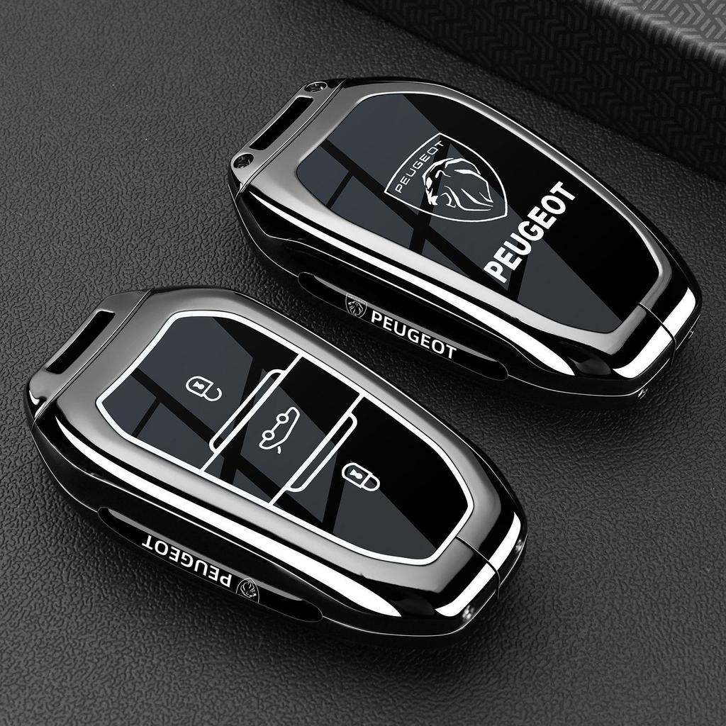 Zinc alloy Car Smart Remote Key Cover Case Keychain Protector For Peugeot 206 307 308 3008 207 208 407 408 508 2008 5008 107 106