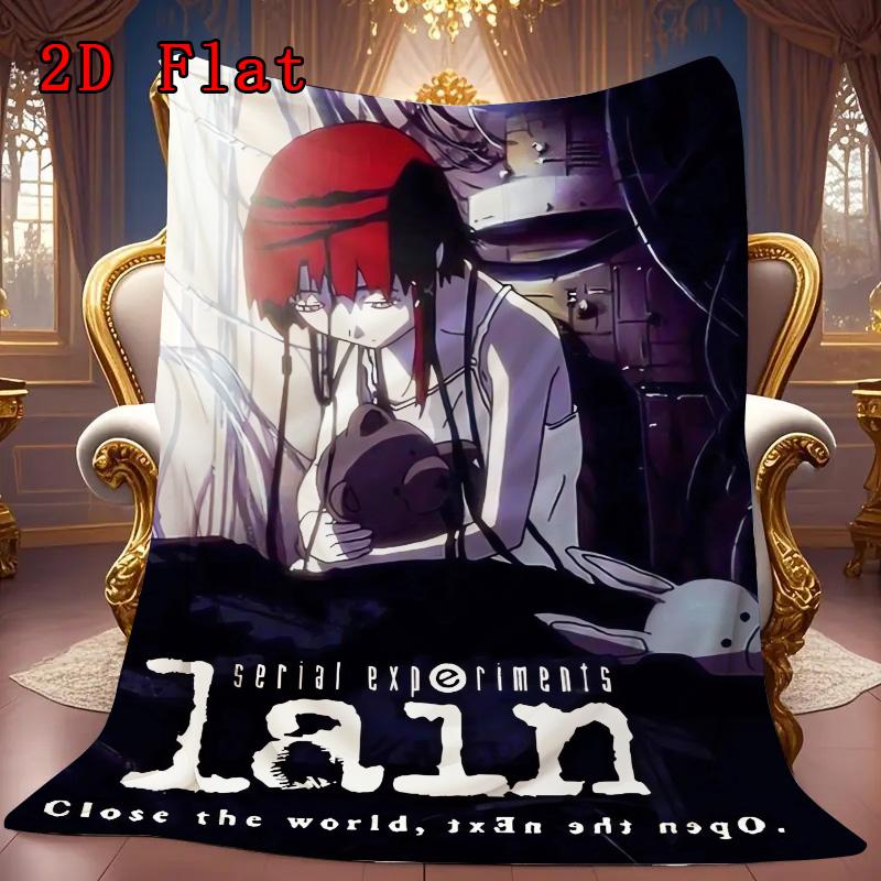 Lain 2D Flat Pattern Flannel Blanket High quality All Seasons Warmth and Comfort Perfect for Christmas Gifts.SMT0917487