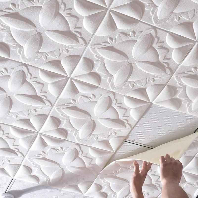 1/5/10 шт. 35*35 см потолочная крыша самоклеящаяся теплая спальня 3d трехмерная стена прикреплена к фоновой стене