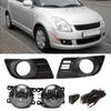1 Set For Suzuki Swift 2007-2010 Car Front Bumper Fog Light Wires Harness Switch Halogen Foglight Foglamp Cover Frame Bezel