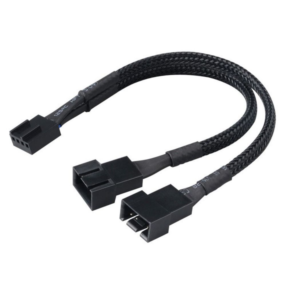 Black Sleeved 4 Pin Pwm Fan Cable Male To Female Pwm Extension Cables Computer Fan