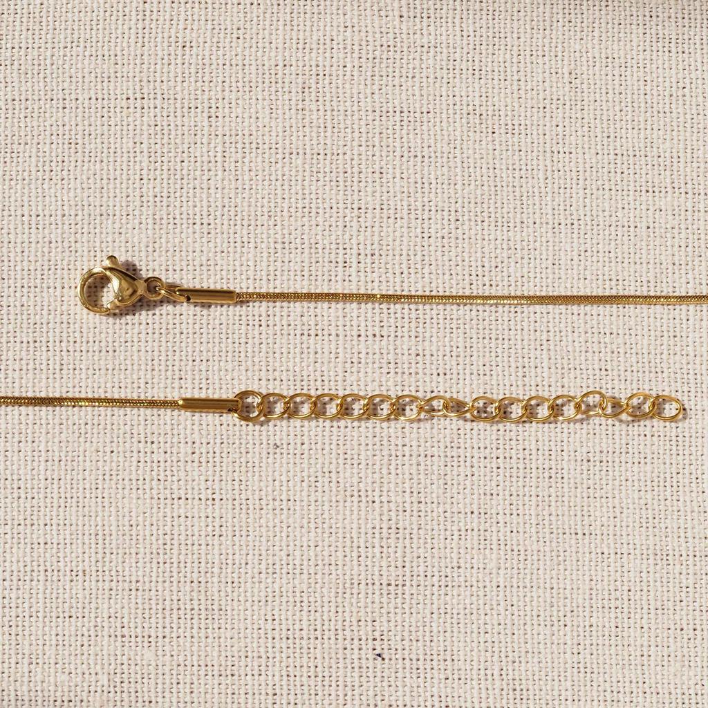 Золотая цепочка-змеиная кость из нержавеющей стали с вакуумным покрытием для сохранения цвета для женщин