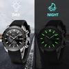 Часы BENYAR AKNIGHT, стильные часы, светящийся хронограф, фиксированный безель, аналоговый календарь, наручные часы, водонепроницаемые, японские кварцевые часы со стальным ремешком