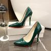 Spring New Shallow Mouth High Heels Temperament Fashionable Versatile Sexy Red Sole Thin Heel Bag Head Shallow Mouth High Heels