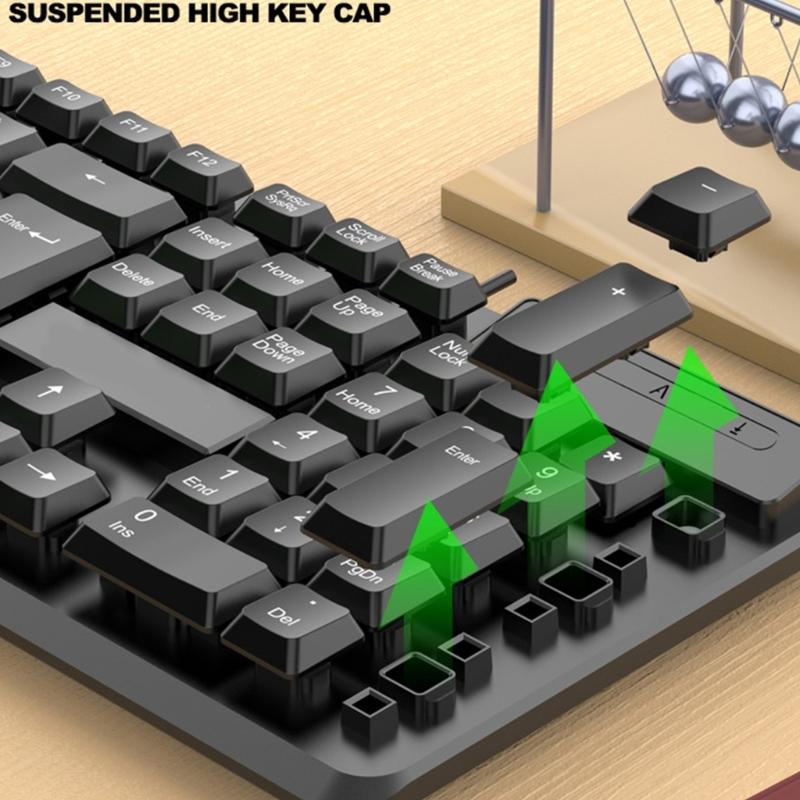 Проводная клавиатура и мышь Проводная клавиатура и мышь Комбо Набор USB-клавиатуры и мыши для школы Офиса Бизнеса Игр