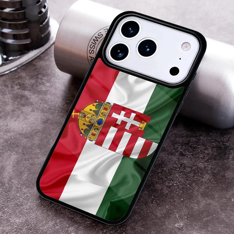 Чехол для телефона с флагом Венгрии для iPhone 17 16 15 Pro Max Air 14 13 12 11 Plus Ударопрочный чехол