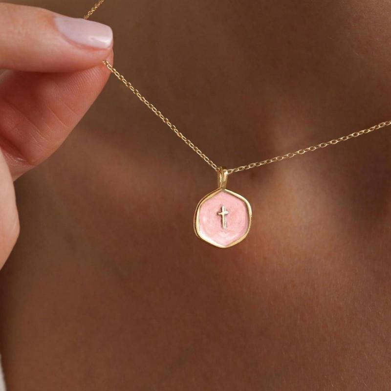 Милые маленькие чокеры с крестиком, простые чокеры с подвеской-крестиком на каждый день, минималистичные религиозные украшения, милые подарки, христианские подарки для женщин