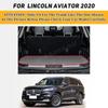 Водонепроницаемый коврик в багажник автомобиля с 3D-дизайном для Lincoln Aviator 2020, грязеотталкивающий, прочный, кожаный ковер