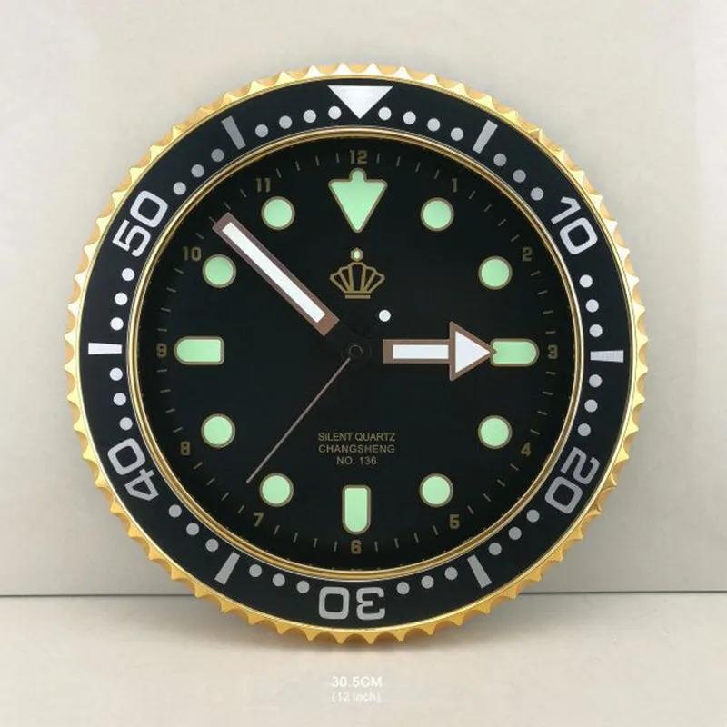 Luxury Silent Luminous Role Wall Clocks Modern New Design Quartz Wall Watches Famous Creative Silent Water Ghost Wall Role Watch