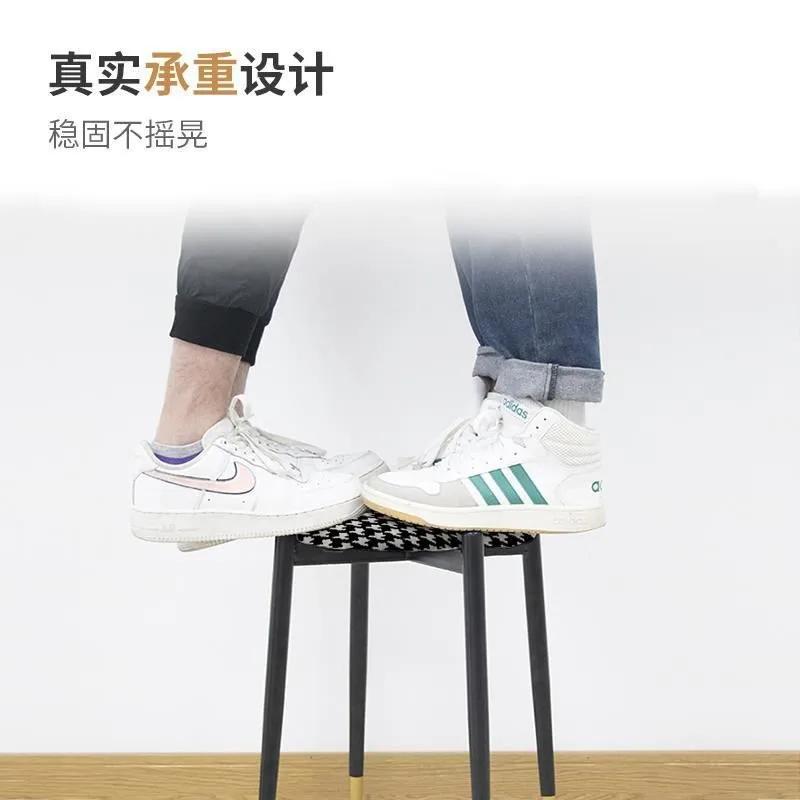 Stackable Household Light Luxury Small Round Stool Modern Minimalist Bench Nordic Net Red Living Room Dining Table Low Stool