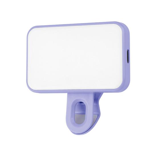 Светодиодный заполняющий свет с клипсой, перезаряжаемый, регулируемая яркость, для телефона, планшета, ноутбука, компьютера, для селфи, видеоконференций, фотографии, заполняющая лампа