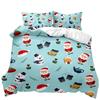 Christmas Duvet Cover Set Winter Snowman Santa Claus Christmas Stocking Bedding Set Double Queen King Size Polyester Qulit Cover