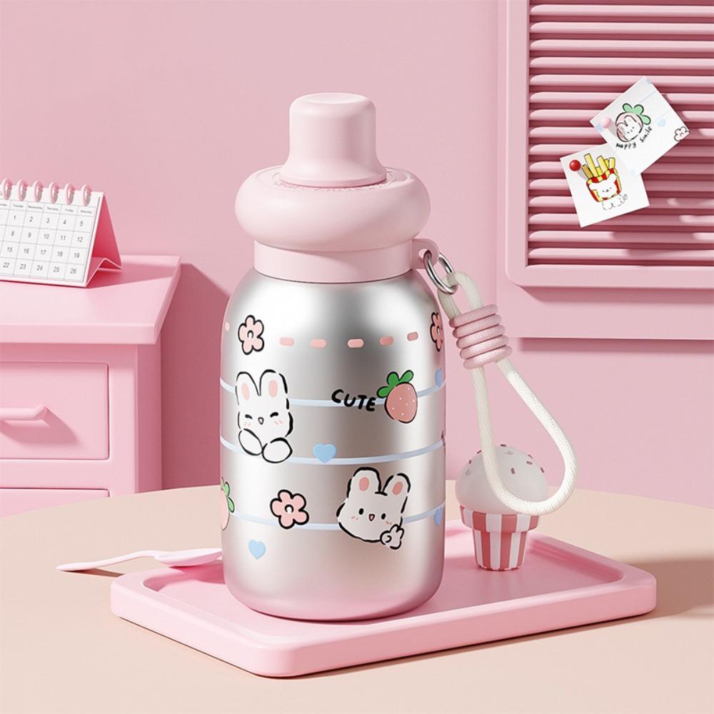 Милая термокружка 500 мл, из нержавеющей стали 316, герметичная, с мультяшным рисунком, для использования на улице