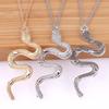 Wu's 2022 New Ladies Snake Necklace New Animal Snake Pendant Necklace Earrings Simple Style Fashion Women Birthday Zircon Jewel
