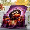 1PC Hedgehog, PumpkinOutdoor Flannel Blanket - Soft Plush Decor for Picnics, camping, Bedroom, Playroom, Office, or Lunch Break 1323A