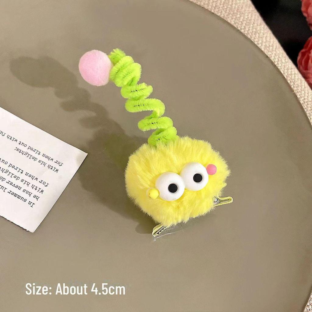 2023 Милая красочная плюшевая заколка для волос в виде монстра - забавный головной убор в виде утконоса из меха для женщин