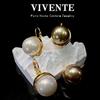 18K High-Luster Pearl Ear Cuffs: Elegant & Versatile Light Luxury Earrings