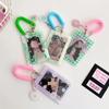 1 Piece Sweet Chic Kpop Photo Card Holder with Lanyard Creative Design Fashion Student ID Card Protector Kawaii Photocard Cover