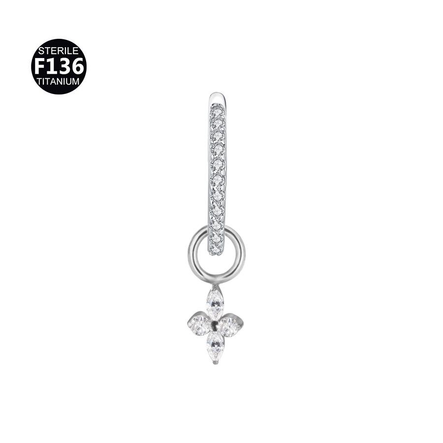 2024 F136 титановый сплав овальная подвеска для носа и ушей украшения для пирсинга, 1.2*8/10 мм