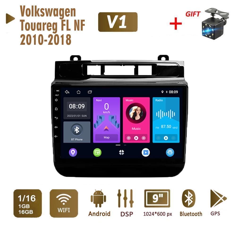 2 Din Android автомобильный радиоприемник мультимедийный видеоплеер для Volkswagen Touareg FL NF 2010-2018 навигация GPS WIFI головное устройство 1 + 16 ГБ