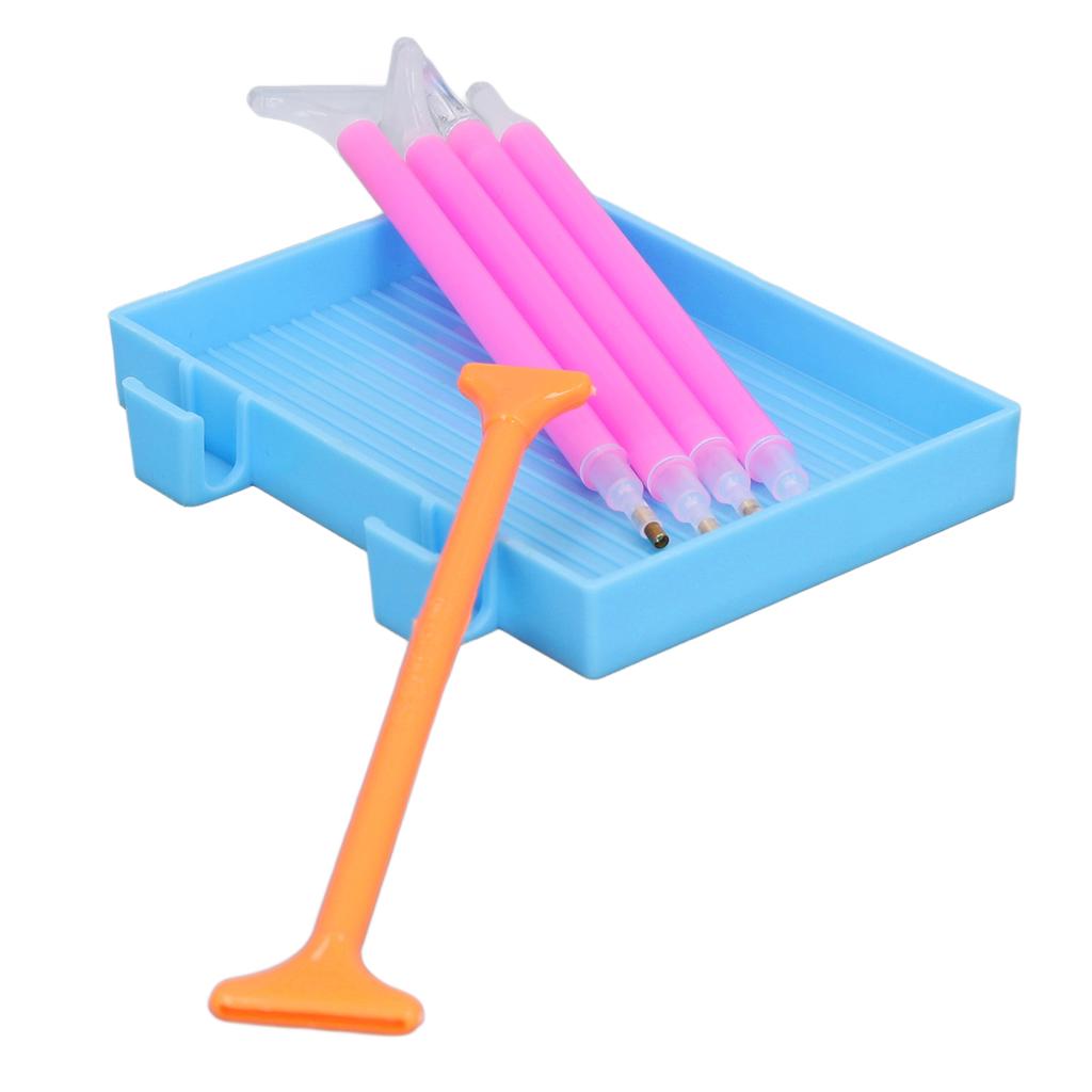 Набор из 19 предметов для рисования стразами, 5 ручек для рисования стразами, 3 лотка, 10 кусков глины, 1 пинцет для самостоятельного изготовления