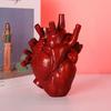 Креативная ваза в форме сердца, вазы для цветов, скульптура, индивидуальная ваза, ваза из смолы в форме сердца, настольное украшение для дома