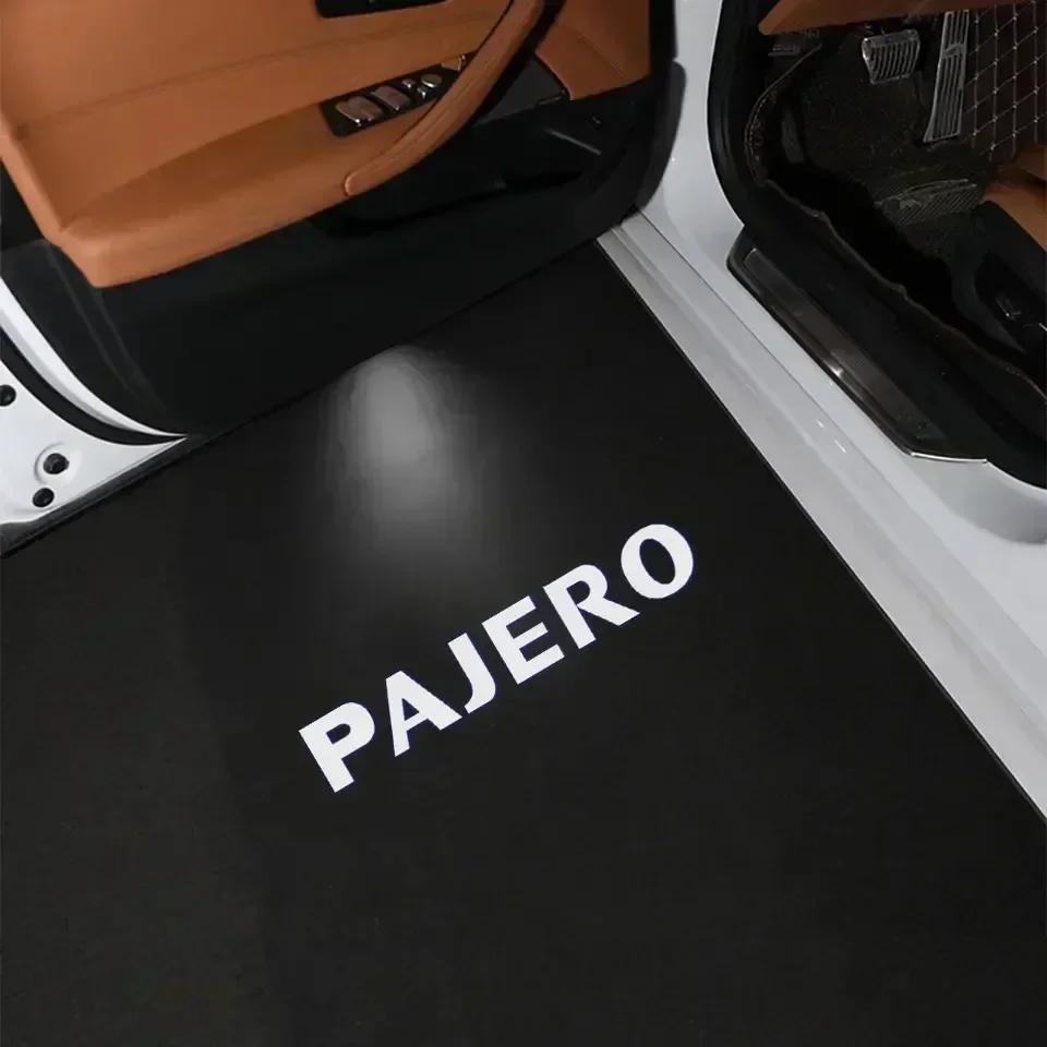 Светодиодная подсветка двери автомобиля Для Mitsubishi Pajero V93 V97 V80V87 2007-2020 2016 2018 3 4 2 Добро пожаловать Проекционная лампа Декоративные Аксессуары