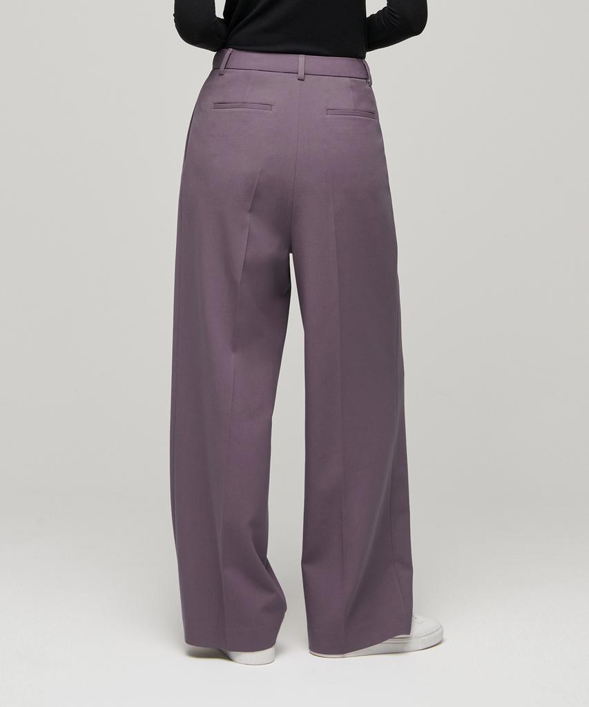 MUSINSA STANDARD WOMAN Women'S High-Waisted Wide Hidden Banding Slacks [Ash Purple]